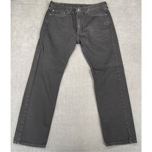 Levis 505 Jeans Men 36x32 Black Straight Leg Denim Classic Fit Casual Everyday